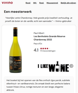 Les Bertholets Chardonnay Grande Reserve botertje dikke wijn vivino